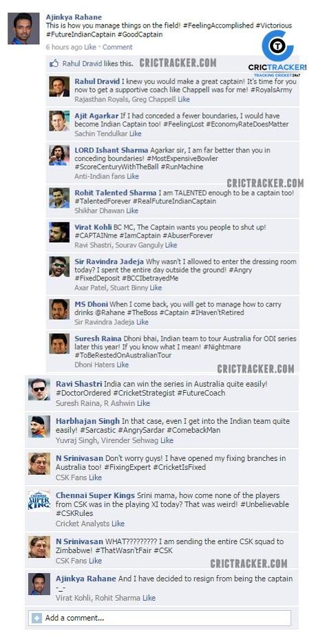Fake Fb wall: Ajinkya Rahane