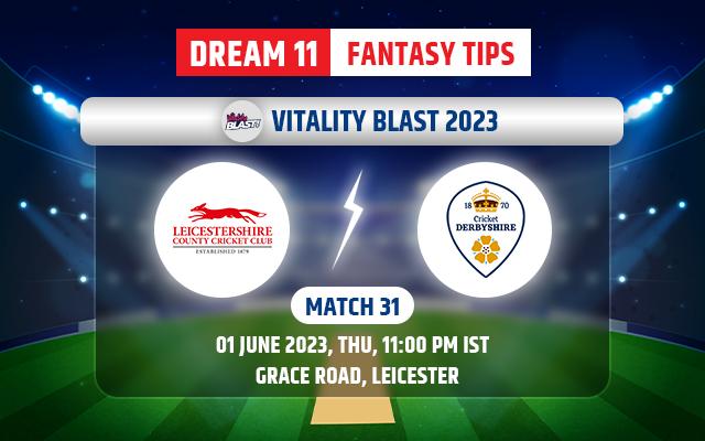 Leicestershire vs Derbyshire Dream11 Team Today