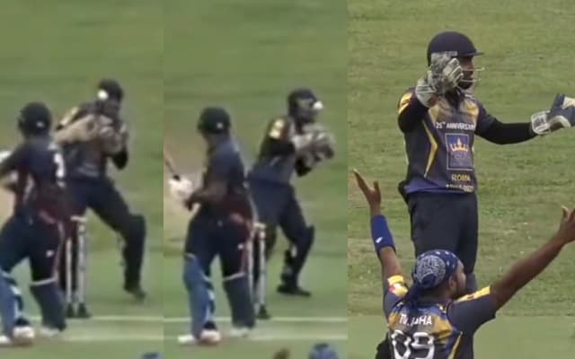 European Cricket Series match witnesses bizarre dismissal video