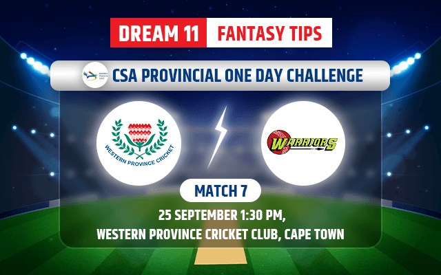Western Province vs Warriors Dream11 Team Today