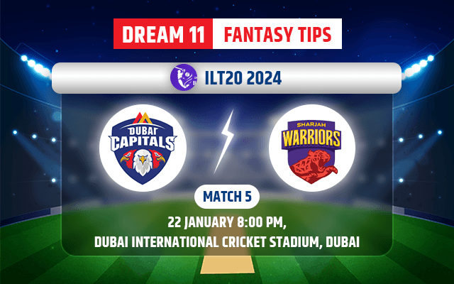Dubai Capitals vs Sharjah Warriors Dream11 Team Today