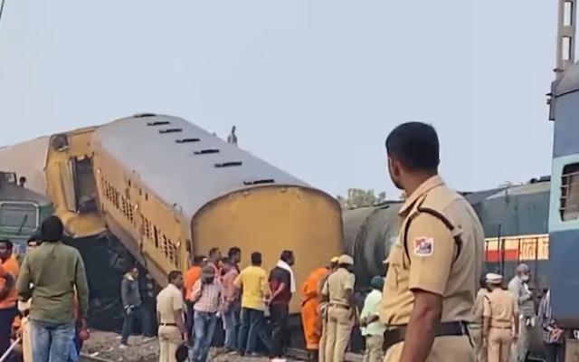 Two passenger trains collided