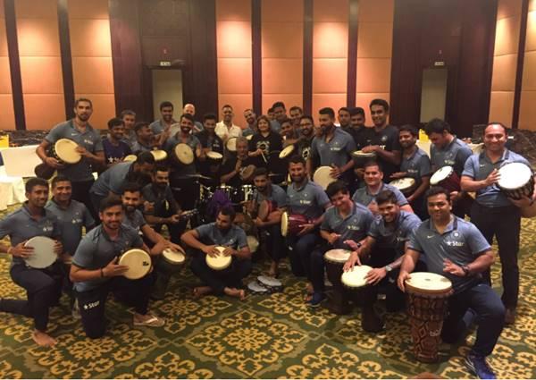 Team India Drum Circle (Phot Source: Twitter)