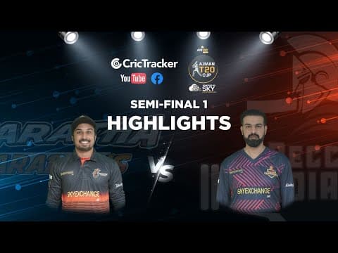 Ajman T20 Cup 2022: 1st Semi-Final - Maratha Arabians vs Deccan Gladiators | Full Highlights