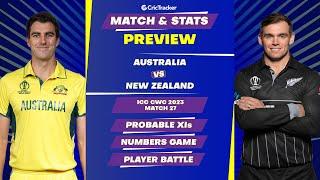 Australia vs New Zealand | ODI World Cup 2023 | Match Stats Preview, Pitch Report | CricTracker