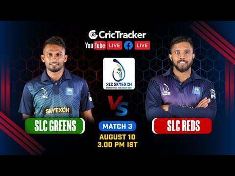 🔴 LIVE: Match 3 SLC Greens vs SLC Reds  Live Cricket | SLC Invitational T20 LIVE
