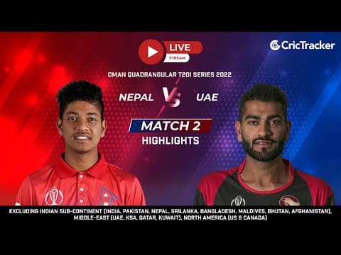 Oman Quadrangular T20I Series: Match 2, Nepal vs UAE Highlights