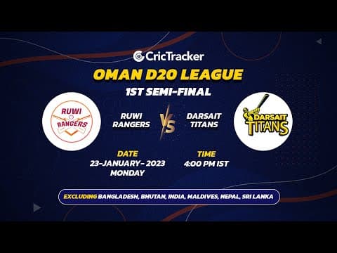 🔴 LIVE: Semi Final 1 | Ruwi Rangers vs Darsait Titans | Oman D20 League
