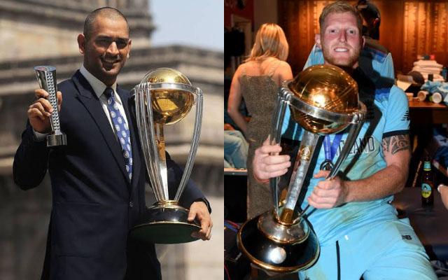 Ms Dhoni and Ben Stokes