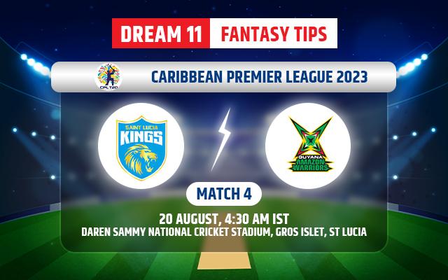 Saint Lucia Kings vs Guyana Amazon Warriors Dream11 Team Today