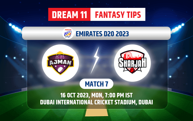 Ajman vs Sharjah Dream11 Team Today