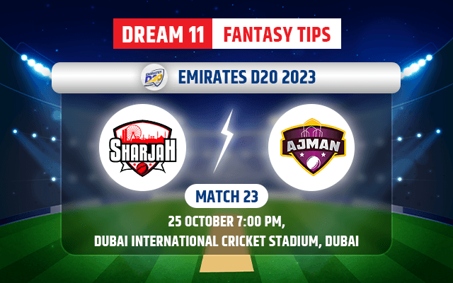 Sharjah vs Ajman Dream11 Team Today