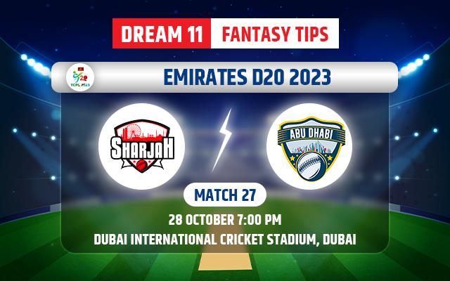 Sharjah vs Abu Dhabi Dream11 Team Today