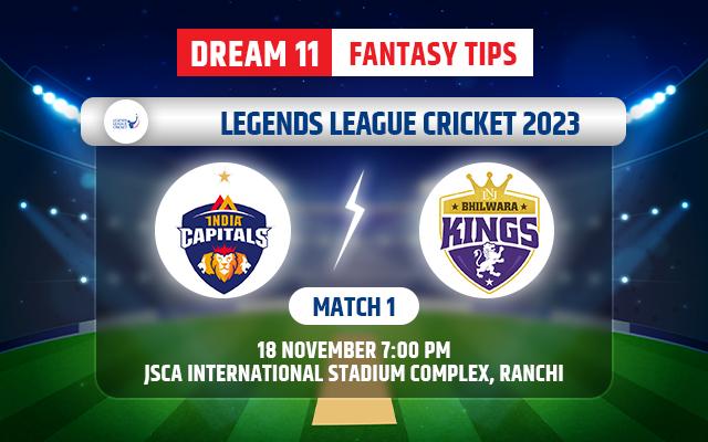 India Capitals vs Bhilwara Kings Dream11 Team Today