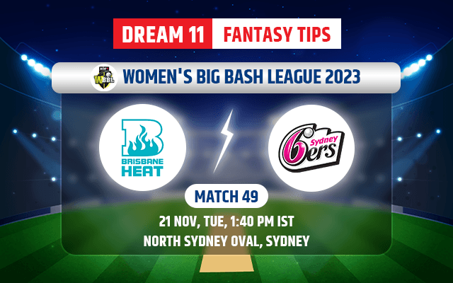 Brisbane Heat Women vs Sydney Sixers Women Dream11 Team Today