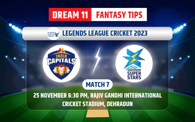 India Capitals vs Southern Super Stars Dream11 Team Today