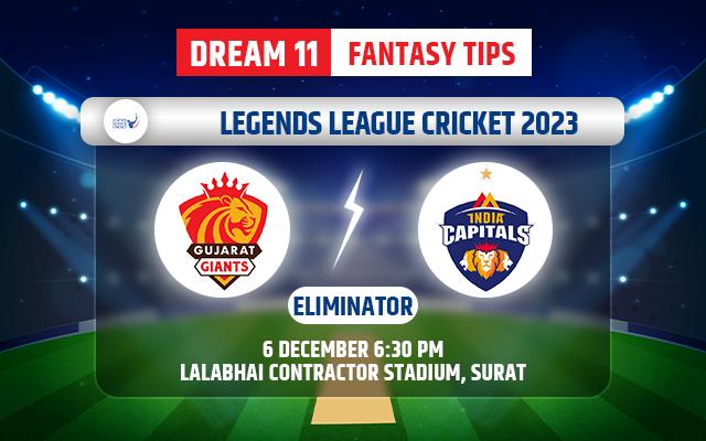 Gujarat Giants vs India Capitals Dream11 Team Today