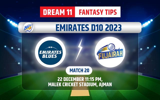 Emirates Blues vs Fujairah Dream11 Team Today