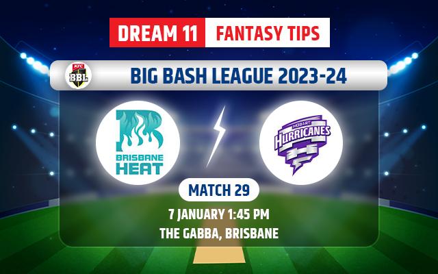 Check out Brisbane Heat vs Hobart Hurricanes Dream11 prediction, playing 11, BBL fantasy tips & updates for Match 29 on CricTracker.com