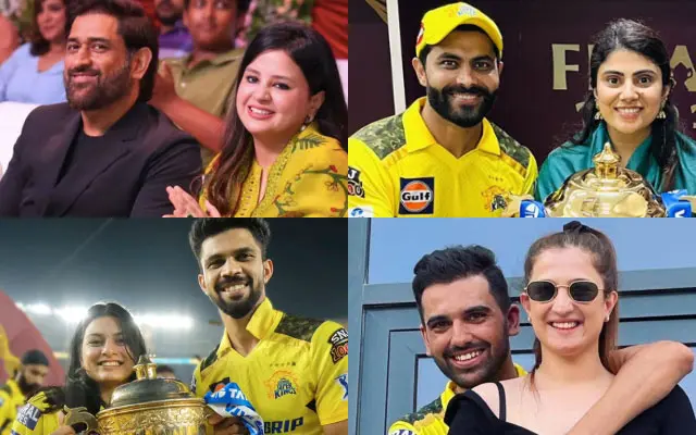 Csk players and their wives