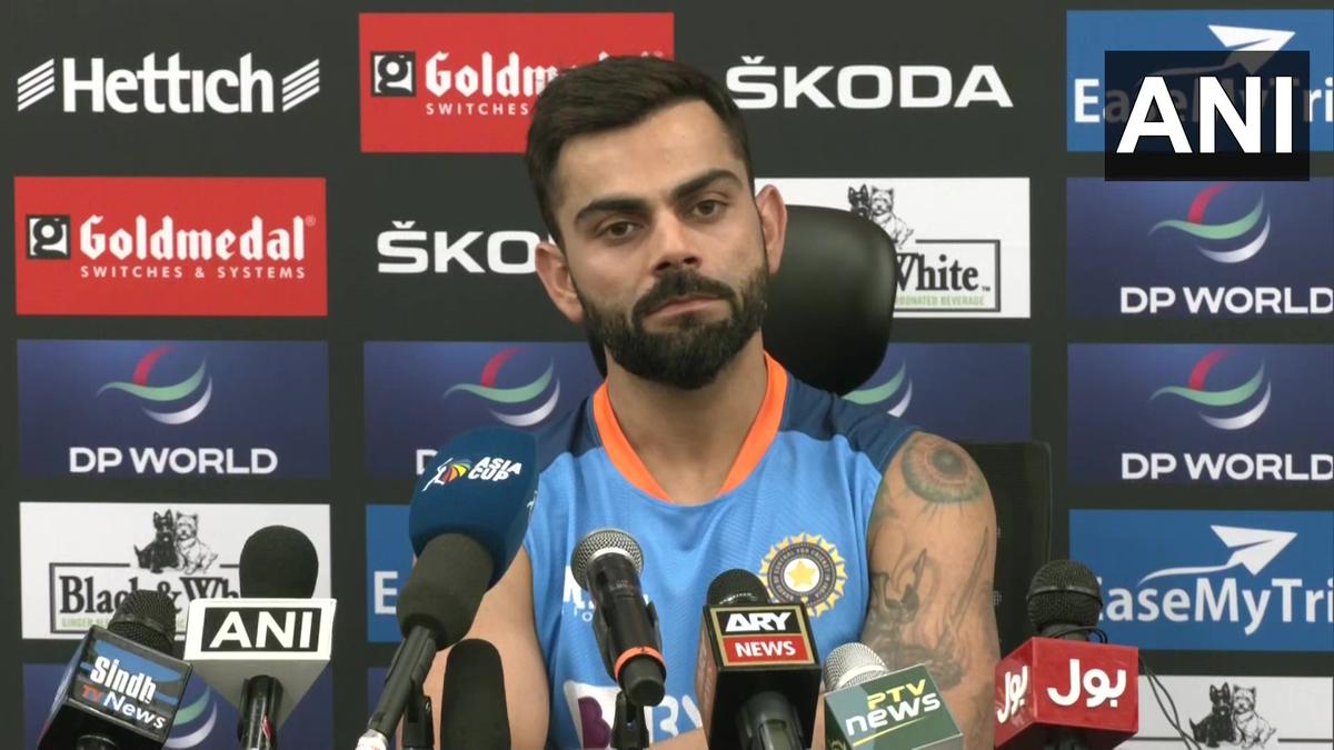 Virat Kohli in a post-match conference after a defeat against Pakistan