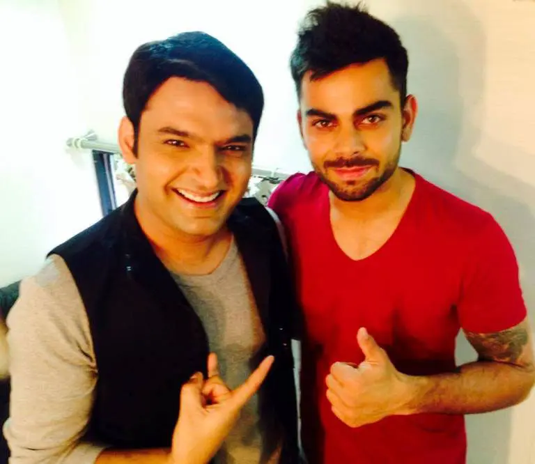 Two stars from different galaxies Indian TV star Kapil Sharma and Cricket star Virat Kohli in a selfie after the later was on his hit comedy show | Picture Courtesy: abplive