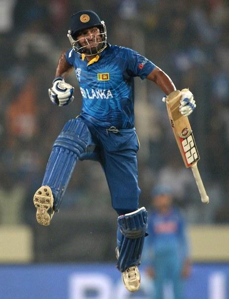 Kumar Sangakkara - 541 runs in 7 matches, 4 centuries in a row, highest of 124 .(Photo Source: ICC)