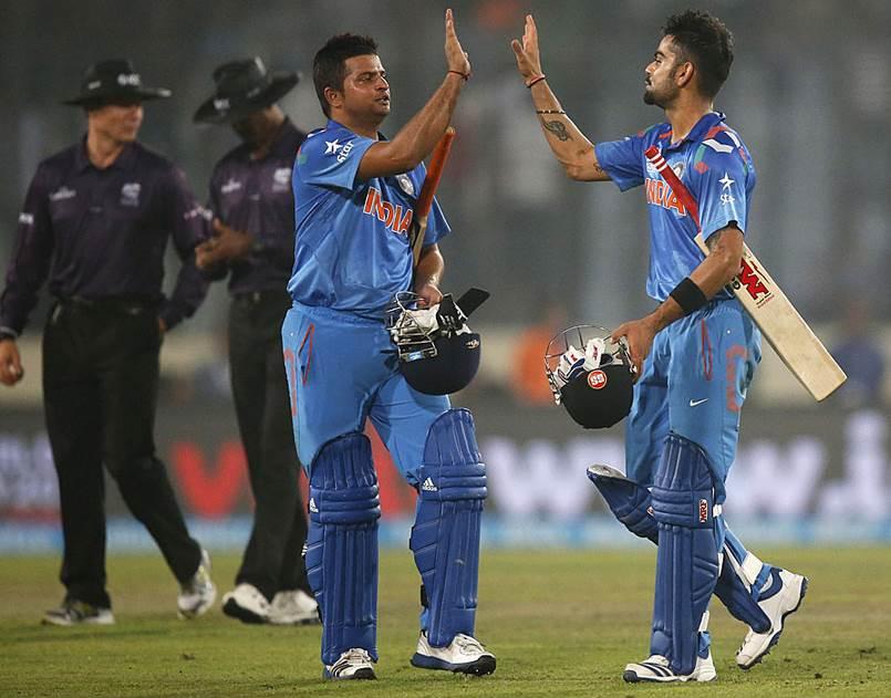 Virat Kohli and Suresh Raina (L). (Photo Source: Associated Press)