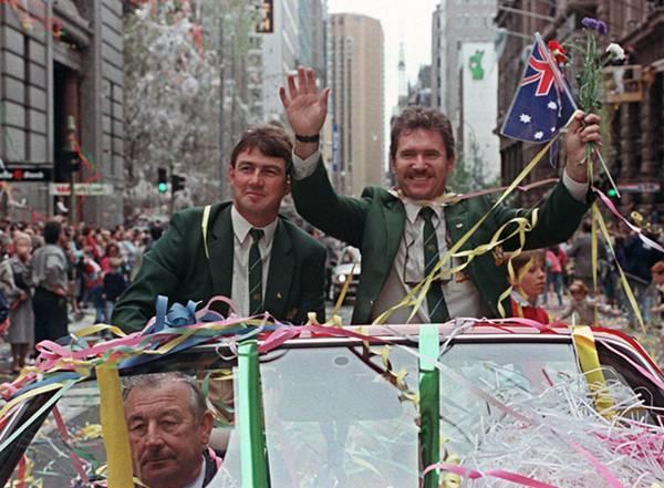 David Boon and Geoff Marsh have added together 7 partnerships of hundred or more.(Photo Source: AFP)