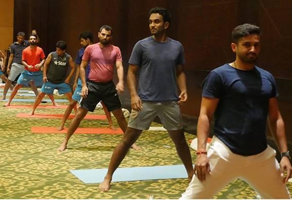 Team India Yoga session (Photo Source: Twitter)