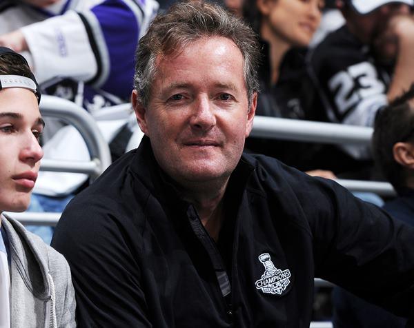 LOS ANGELES, CA - OCTOBER 26: Former CNN talk show host Piers Morgan attends a game between the Los Angeles Kings and the Columbus Blue Jackets at Staples Center on October 26, 2014 in Los Angeles, California. (Photo by Juan Ocampo/NHLI via Getty Images)