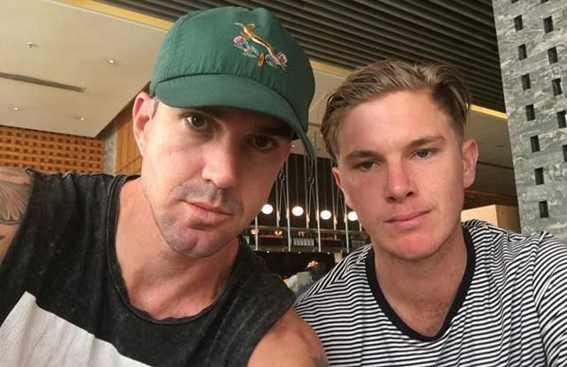 Adam Zampa and Kevin Pietersen