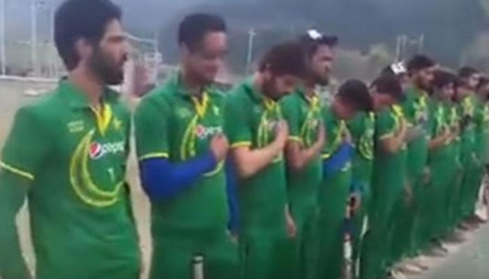 In a club cricket match in Kashmir, one side turned up wearing the green Pakistan Cricket Team jersey and even sang their national anthem before the start of the game