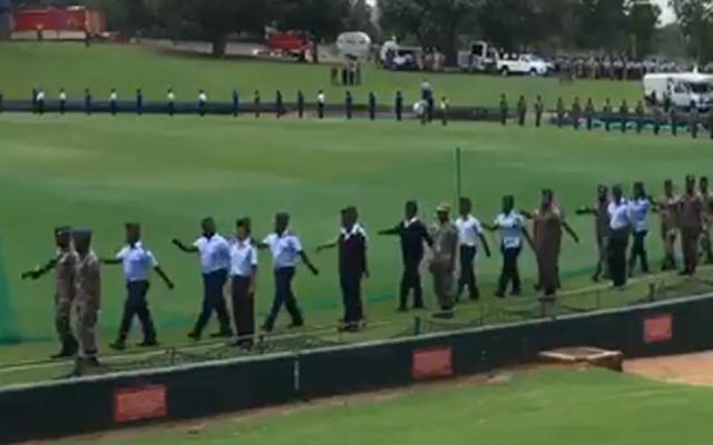 South African forces practicing their drills