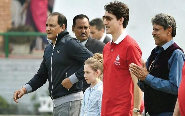 Mohammad Azharuddin, Kapil Dev and Canada PM Justin Trudeau