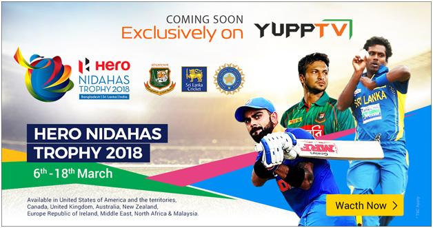 Teams participating - India, Bangladesh, and Sri Lanka - T20 cricket series will be exclusively live streamed on YuppTV.