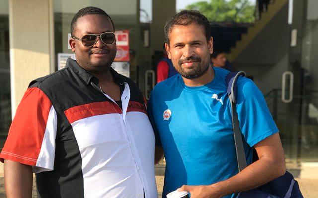 Yusuf Pathan with his fan Adam