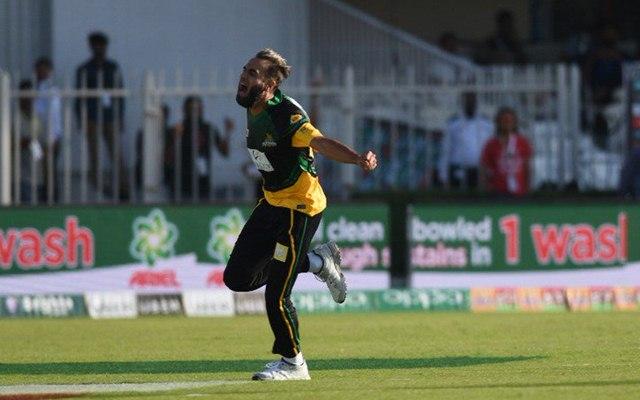 Imran Tahir celebrates his hat-trick