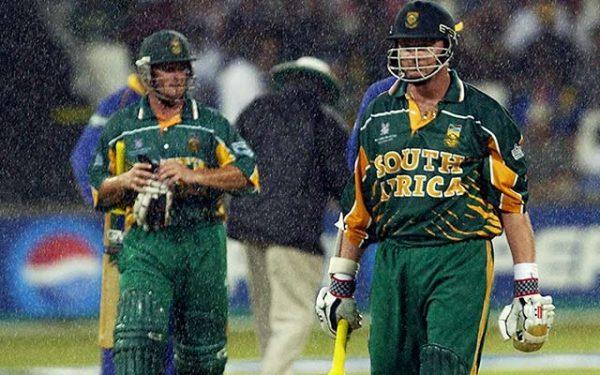 Lance Klusener and Mark Boucher of South Africa