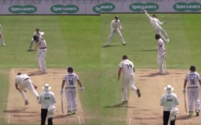 Tom Moores takes a one-handed stunner