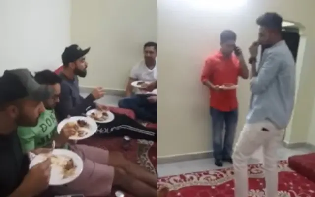 Virat Kohli along with RCB teammates enjoy Hyderabadi biriyani at Mohammed Siraj's house