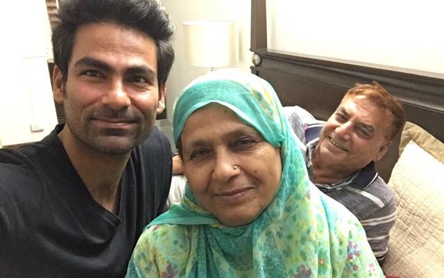 Mohammad Kaif with his parents