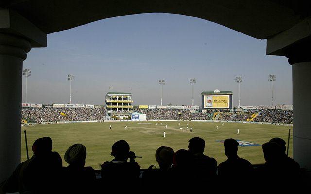 A general view of play at the PCA Mohali Stadium