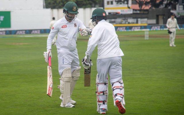 Tamim Iqbal and Shadman Islam added 75 runs for the opening wicket in the Wellington Test.