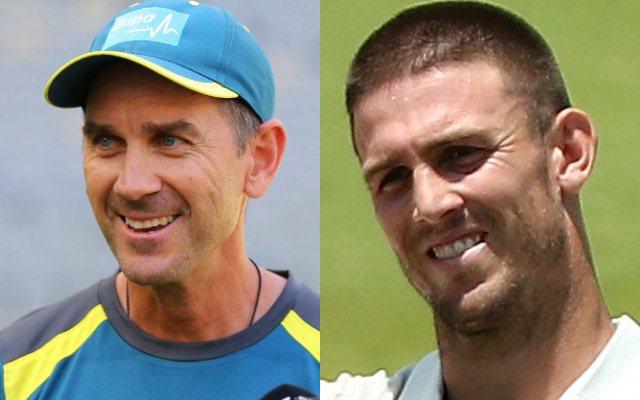 Justin Langer and Mitchell Marsh