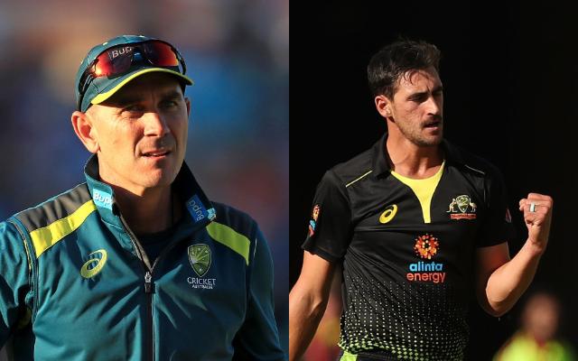 Justin Langer and Mitchell Starc