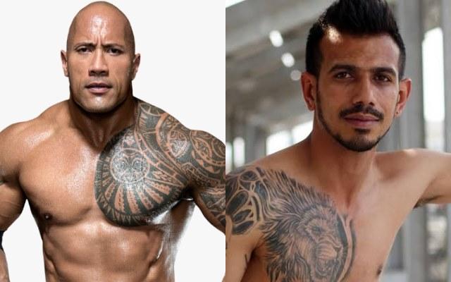 The Rock and Yuzvendra Chahal