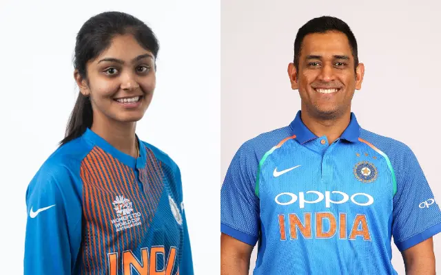 Harleen Deol and MS Dhoni