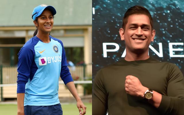 Jemimah Rodrigues and MS Dhoni