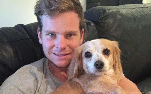 Steve Smith and his dog